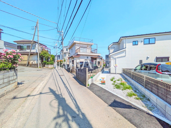 接道状況および現場風景　【昭島市田中町１丁目】