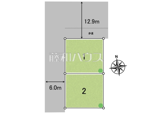 全体区画図　【所沢市中新井３丁目】