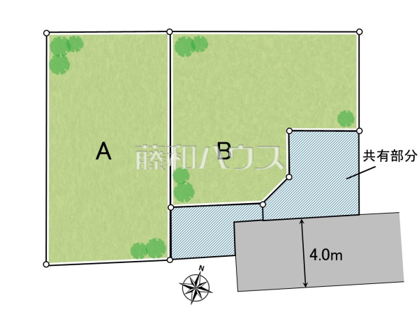 全体区画図　【八王子市長房町】