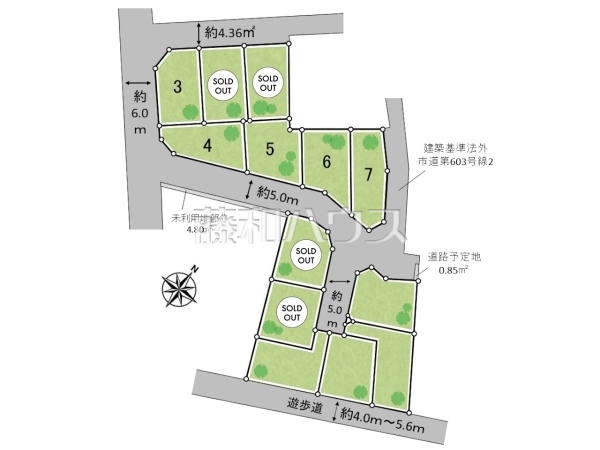 全体区画図　【東村山市秋津町３丁目】 周辺環境はもちろん、日当たりや設備仕様など、実際に行ってみないと分からないことも多くございます。営業担当がご案内いたしますので、お気軽にお問い合わせください 