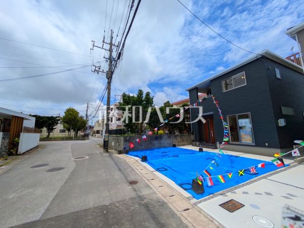 接道状況および現場風景　【沖縄市古謝津嘉山町】