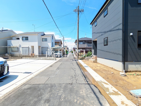 接道状況および現場風景　【北名古屋市片場白山】
