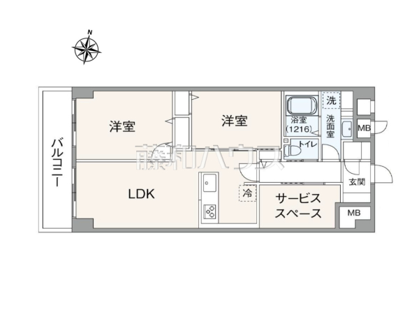 間取図　【シャルム朝霞】