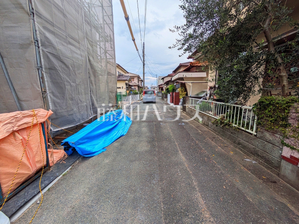 接道状況および現場風景　【福岡市早良区賀茂４丁目】