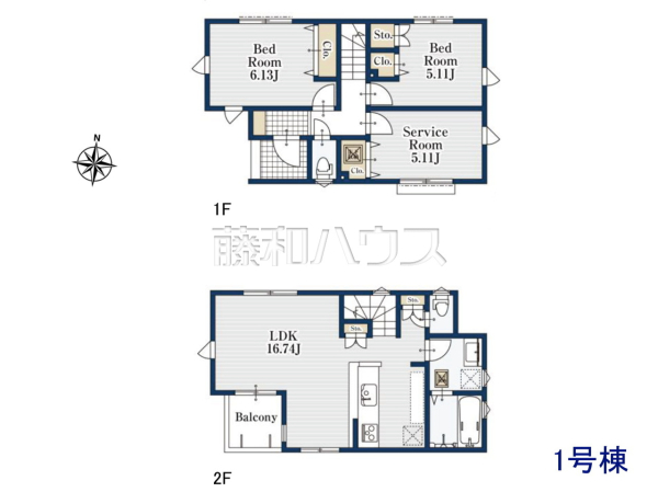 1号棟　間取図　【練馬区石神井台５丁目】