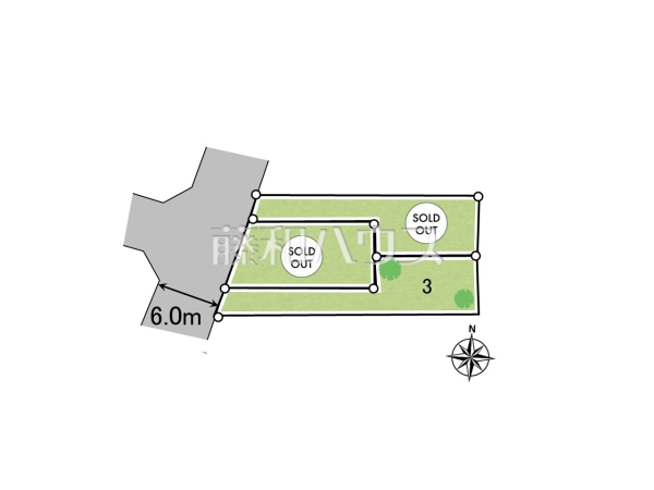 全体区画図　【練馬区石神井台５丁目】