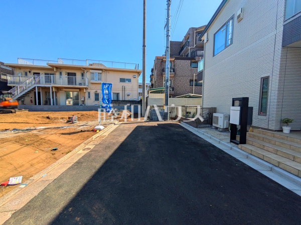 接道状況および現場風景　【新座市野寺５丁目】