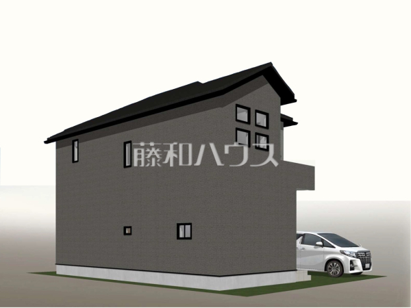 建物プラン例（北東パース・外観）　【東村山市野口町３丁目】　[参考プラン] 建物価格：2,450万円（税込）　建物面積：99.36m&sup2;