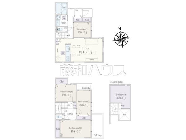 間取図　【所沢市美原町４丁目】
