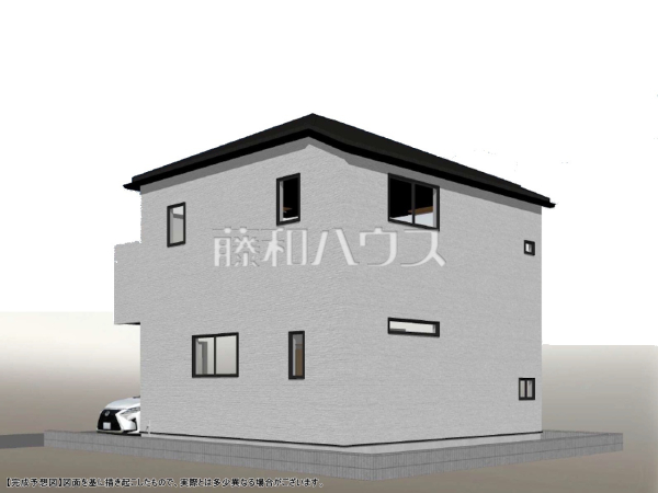 建物プラン例（パース・外観）　【練馬区大泉学園町６丁目】　[参考プラン] 建物価格：2,032万円（税込）　建物面積：78.66m&sup2;