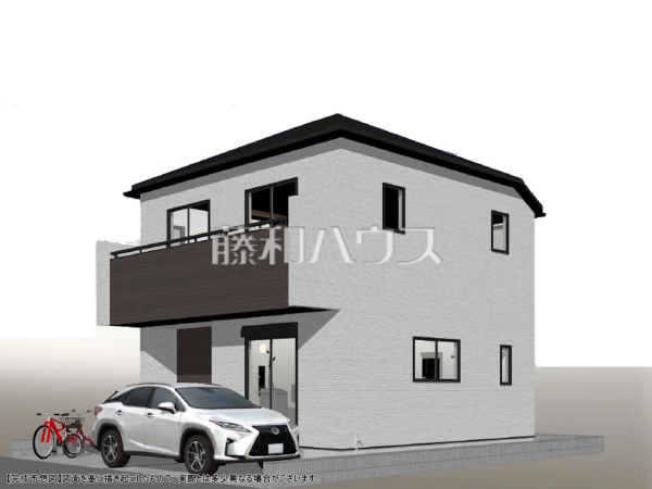 建物プラン例（パース・外観）　【練馬区大泉学園町６丁目】　[参考プラン] 建物価格：2,032万円（税込）　建物面積：78.66m&sup2;