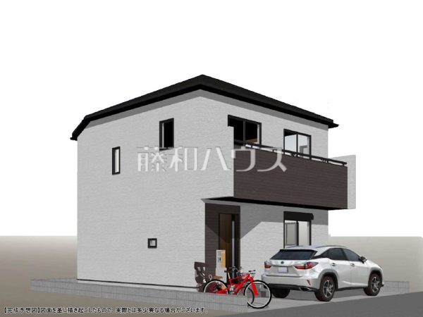 建物プラン例（パース・外観）　【練馬区大泉学園町６丁目】　[参考プラン] 建物価格：2,032万円（税込）　建物面積：78.66m&sup2;