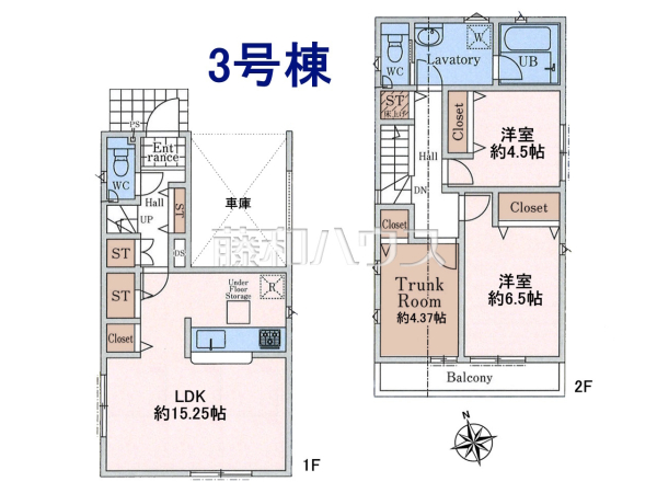 3号棟 間取図 【東久留米市前沢4丁目】 3号棟 間取図 【東久留米市前沢4丁目】