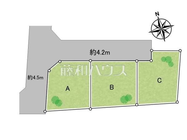 全体区画図　【小平市上水本町２丁目】