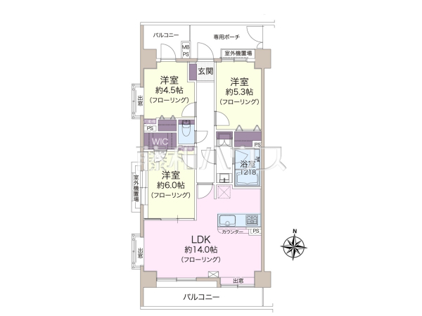 間取図　【ライオンズマンション朝霞台南】