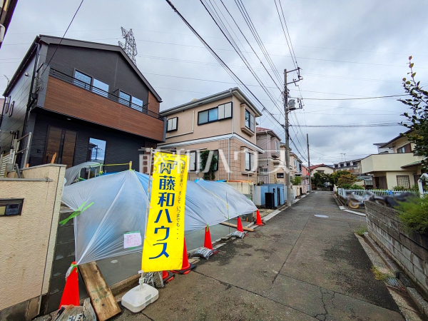 接道状況および現場風景　【狛江市西野川４丁目】