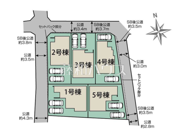 全体区画図　【北名古屋市六ツ師中屋敷】