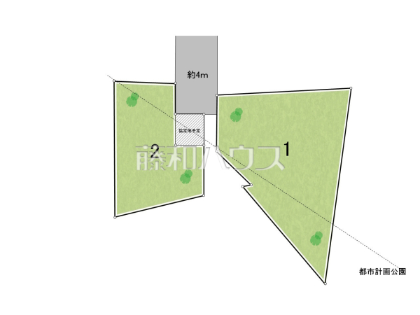 全体区画図　【調布市深大寺南町４丁目】