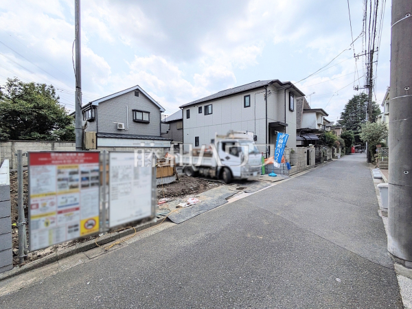 接道状況および現場風景　【三鷹市井口４丁目】