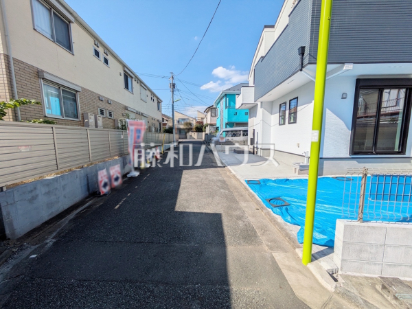 接道状況および現場風景 【世田谷区桜上水2丁目】 接道状況および現場風景 【世田谷区桜上水2丁目】