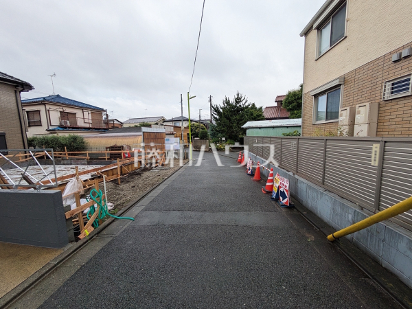 接道状況および現場風景　【世田谷区桜上水２丁目】