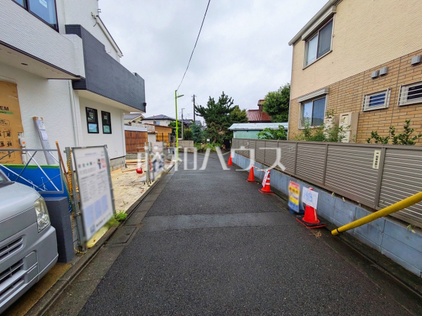 接道状況および現場風景 【世田谷区桜上水2丁目】 接道状況および現場風景 【世田谷区桜上水2丁目】