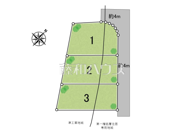 全体区画図　【八王子市弐分方町】