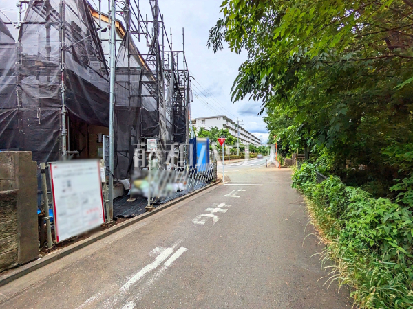 接道状況および現場風景　【小平市津田町２丁目】