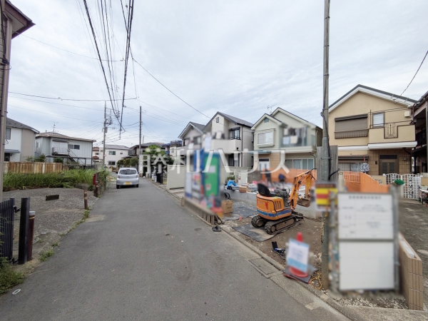 接道状況および現場風景　【調布市多摩川３丁目】