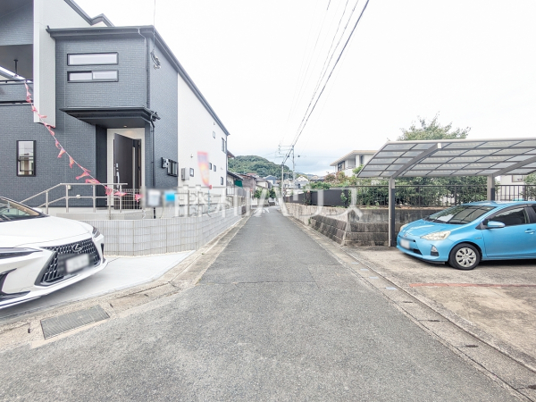 接道状況および現場風景　【福岡市南区柏原２丁目】