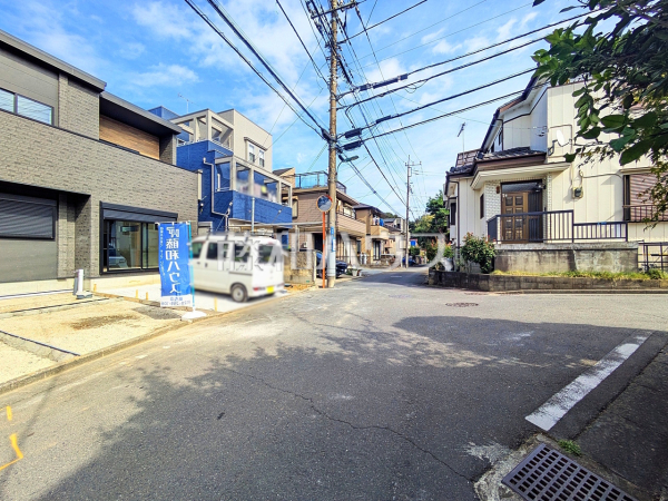 接道状況および現場風景　【朝霞市岡３丁目】