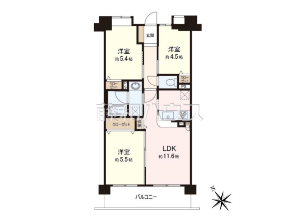 間取図　【レーベングランヒルズ朝霞台】
