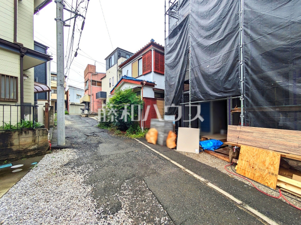 接道状況および現場風景　【富士見市鶴瀬東２丁目】