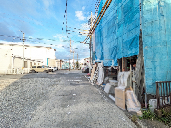接道状況および現場風景　【八王子市元横山町３丁目】