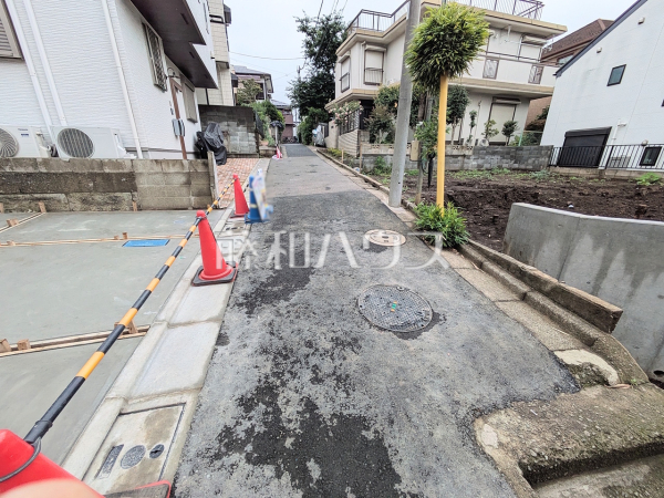 接道状況および現場風景　【中野区白鷺３丁目】