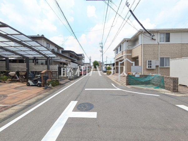接道状況および現場風景　【岩倉市神野町川添】
