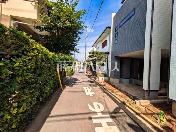 接道状況および現場風景　【世田谷区赤堤４丁目】
