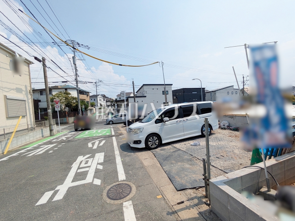 接道状況および現場風景　【福岡市東区舞松原２丁目】