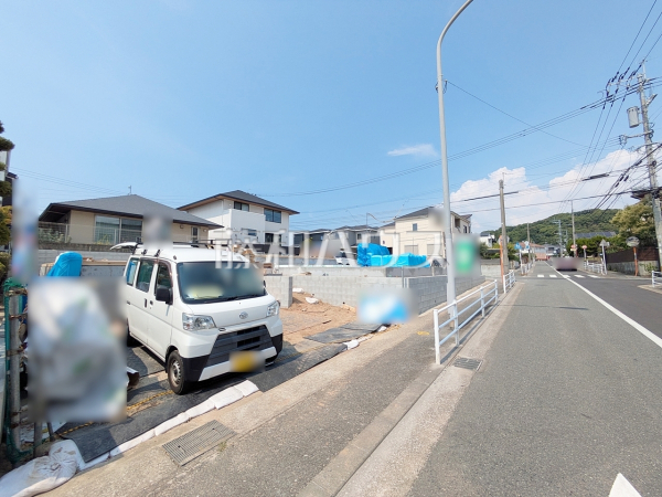 接道状況および現場風景　【福岡市東区舞松原２丁目】