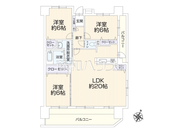 間取図　【宝マンション小幡苗代】