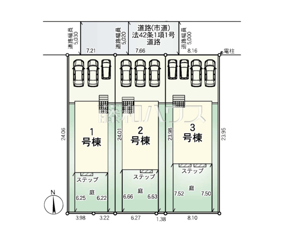 全体区画図　【福岡市東区大岳１丁目】