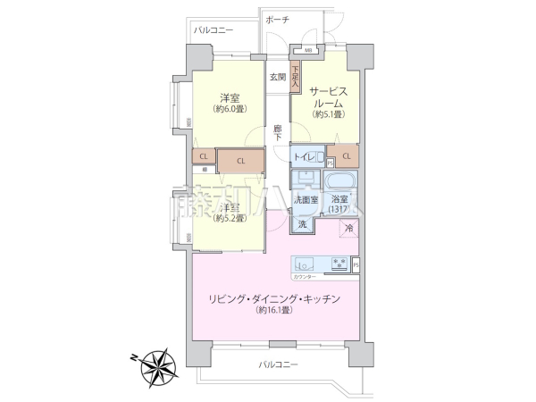 間取図　【ダイアパレス多摩センターⅡ】