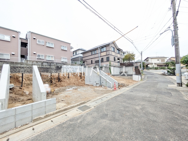3号棟　接道状況および現場風景　【福岡市南区若久６丁目】
