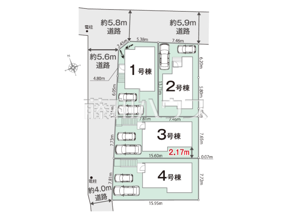 全体区画図　【福岡市南区若久６丁目】