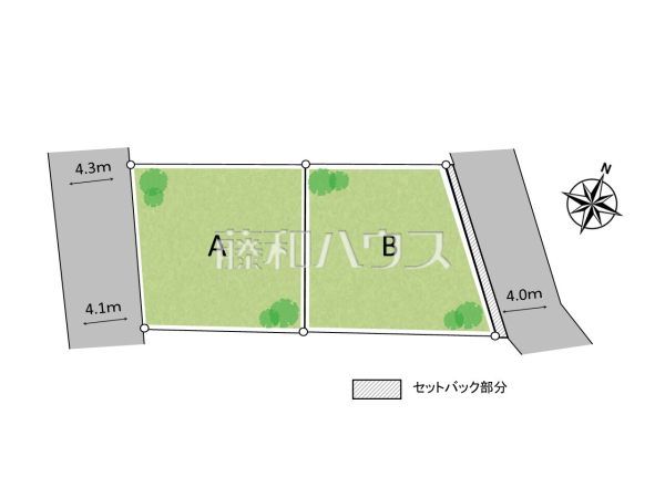全体区画図　【中野区野方６丁目】