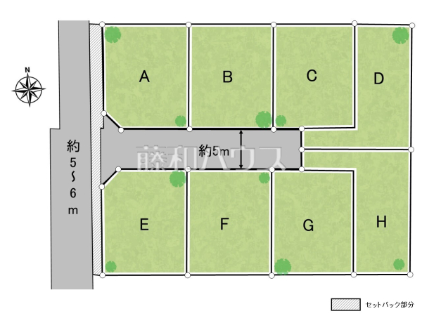 全体区画図　【武蔵村山市伊奈平５丁目】