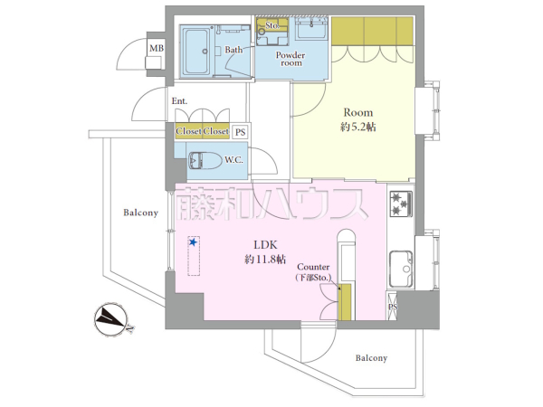 間取図　【ワイズユウラク久米川】