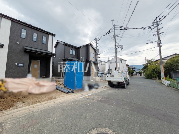 接道状況および現場風景　【福岡市南区老司３丁目】
