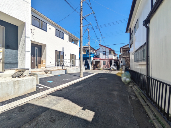 接道状況および現場風景　【志木市下宗岡２丁目】