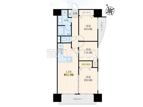 間取図　【サンシュロス昭島】